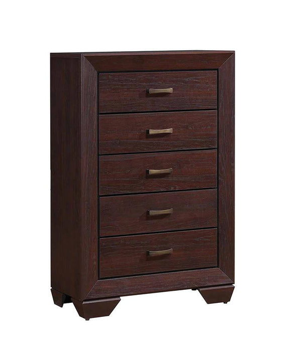 Kauffman 5-drawer Chest Dark Cocoa image