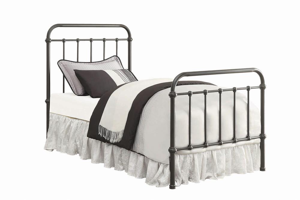 Livingston Twin Panel Metal Bed Dark Bronze image