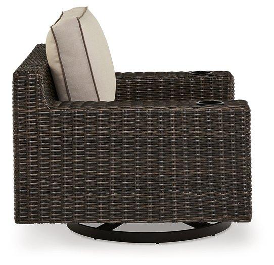 Coastline Bay Outdoor Swivel Lounge with Cushion