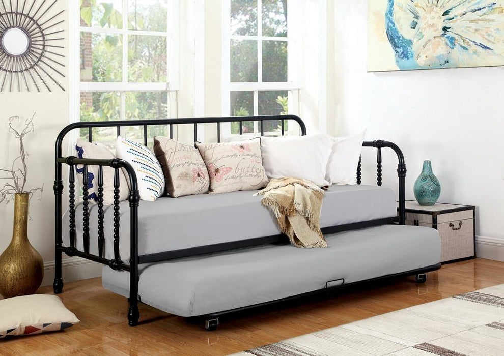 Marina Twin Metal Daybed with Trundle Black