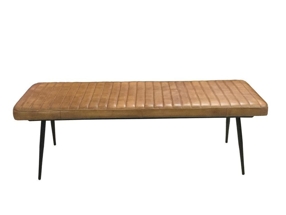 Misty Cushion Side Bench Camel and Black