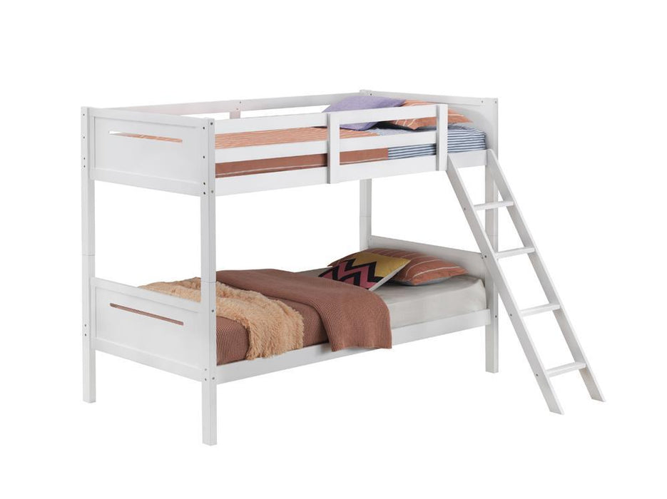 Littleton Twin Over Twin Bunk Bed White