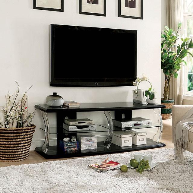 Ernst Black/Clear 60" TV Stand