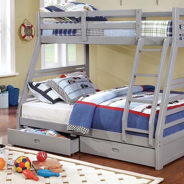 California III Gray Twin/Full Bunk Bed image