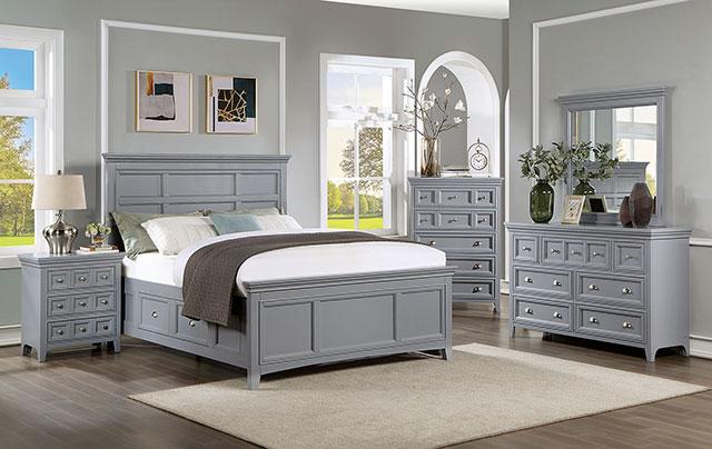 CASTLILE Full Bed, Gray