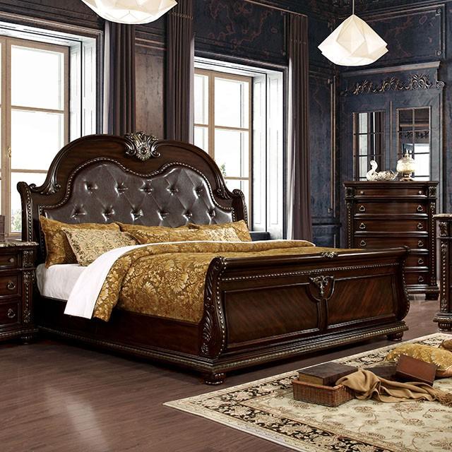 Fromberg Brown Cherry Queen Bed image