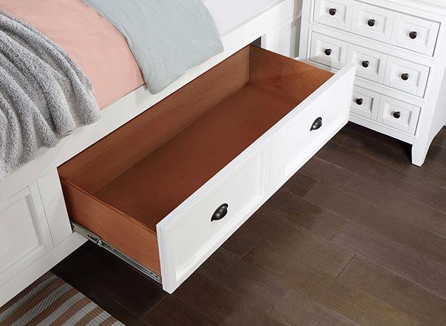 CASTILE E.King Bed, White