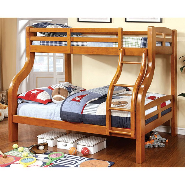 Solpine Oak Twin/Full Bunk Bed